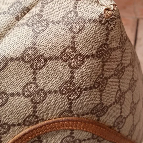 SALE! Vintage Gucci Sherry Line Guccissima Monogram Leather Tote Shoulder Bag - Picture 15 of 16
